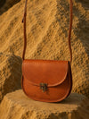 Indiehaat | Pure Leather Matka Sling Bag Walnut Brown
