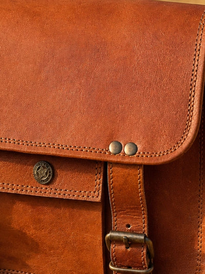 Indiehaat | Pure Leather Sling Bag Antique Brown