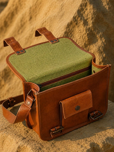 Indiehaat | Pure Leather Sling Bag Antique Brown