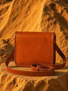 Indiehaat | Pure Leather Sling Bag Oak Brown