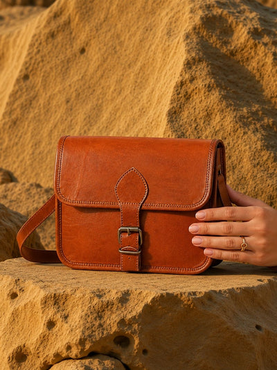 Indiehaat | Pure Leather Sling Bag Timber Brown
