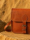 Indiehaat | Pure Leather Sling Bag Timber Brown