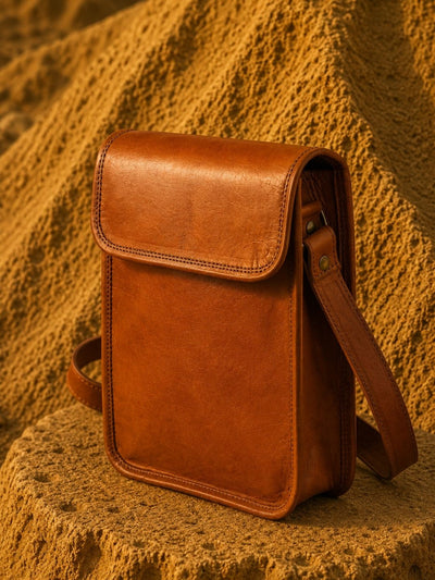 Indiehaat | Pure Leather Sling Bag Woodland Brown