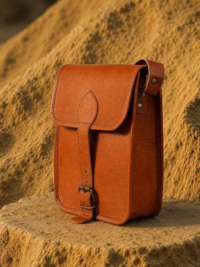 Indiehaat | Pure Leather Sling Bag Aged Brown
