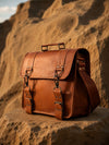Indiehaat | Pure Leather Laptop Bag Camel Brown