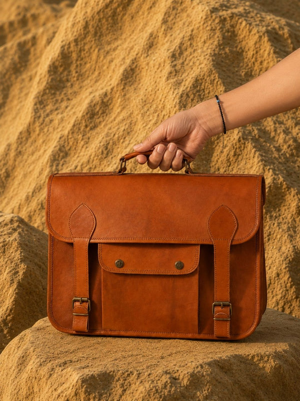 Indiehaat | Pure Leather Laptop Bag Heritage Brown