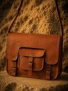 Indiehaat | Pure Leather Laptop Bag Walnut Brown