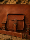 Indiehaat | Pure Leather Laptop Bag Walnut Brown
