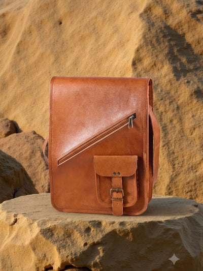 Rooh Pure Leather Cross Body Bag Rustic Brown