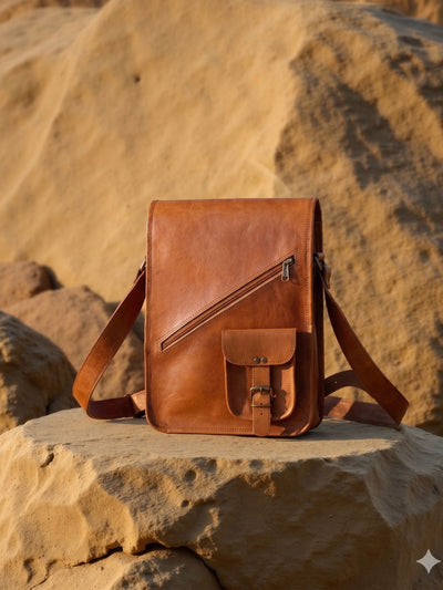Indiehaat | Pure Leather Cross Body Bag Rustic Brown
