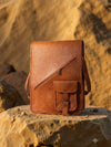 Indiehaat | Pure Leather Cross Body Bag Desert Brown