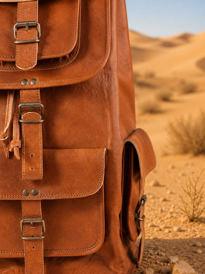 Indiehaat | Pure Leather Backpack Amber Brown