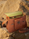 Indiehaat | Pure Leather Messenger Bag Cocoa Brown