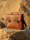 Indiehaat | Pure Leather Messenger Bag Cocoa Brown