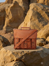 Indiehaat | Pure Leather Messenger Bag Saddle Brown