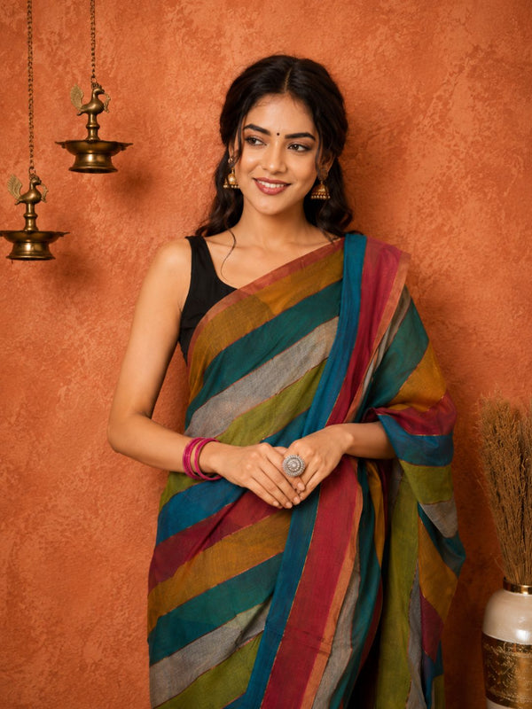 Hawa Hawai Curated Pure Handloom Mul Cotton Saree