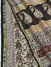 Indiehaat | Beige Chanderi Silk Kalamkari Saree