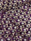 Indiehaat | Violet Mashru Katan Silk Saree | Brocade