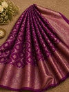 Indiehaat | Purple Mashru Katan Silk Saree | Brocade