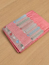 Indiehaat | Peach Mina Mashru Katan Silk Saree | Meenakari