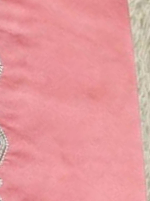 Indiehaat | Peach Mina Mashru Katan Silk Saree | Meenakari