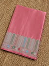 Indiehaat | Peach Mina Mashru Katan Silk Saree | Meenakari