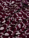 Indiehaat | Maroon Mashru Katan Silk Saree | Brocade