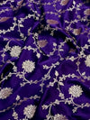 Indiehaat | Blue Mashru Katan Silk Saree | Brocade
