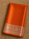 Indiehaat | Orange Mashru Katan Silk Saree | Brocade