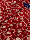 Indiehaat | Red Mashru Katan Silk Saree | Brocade