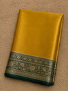 Indiehaat | Yellow Mashru Katan Silk Saree | Brocade