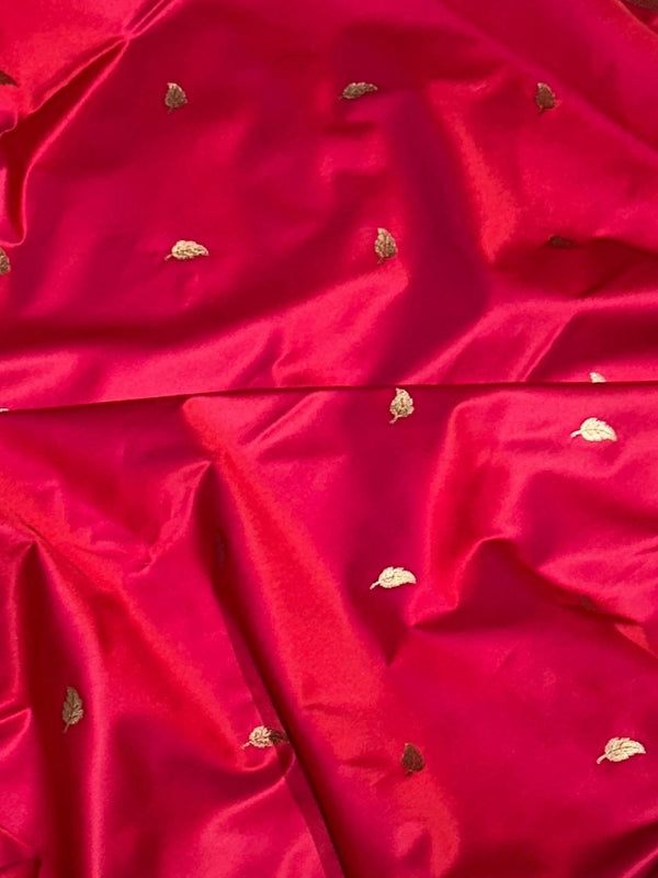 Indiehaat | Pink Mashru Katan Silk Saree | Brocade
