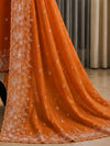 Indiehaat | Orange Kota Doria Suit Set | Embroidery