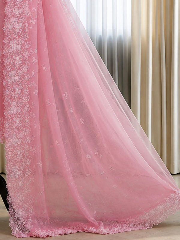 Indiehaat | Pink Kota Doria Suit Set | Embroidery