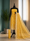 Indiehaat | Yellow Kota Doria Suit Set | Embroidery