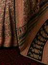Indiehaat | Beige Chanderi Silk Kalamkari Saree