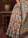 Indiehaat | Beige Chanderi Silk Kalamkari Saree