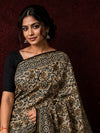 Indiehaat | Beige Chanderi Silk Kalamkari Saree