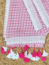 Mihika Pure Mul Cotton Handloom Saree Light Pink