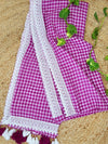 Indiehaat | Pink Pure Mul Cotton Handloom Saree