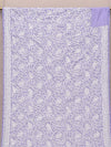 Indiehaat | Purple Georgette Chikankari Saree | Party Wear