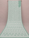Indiehaat | Green Georgette Chikankari Saree | Party Wear