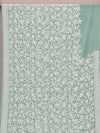 Indiehaat | Green Georgette Chikankari Saree | Party Wear