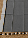 Indiehaat | Gray Mul Cotton Handloom Saree