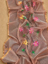 Indiehaat | Pink Muslin Silk Jamdani Saree