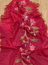 Indiehaat | Pink Muslin Silk Jamdani Saree
