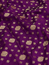 Indiehaat | Purple Katan Silk Saree | Brocade Weaving