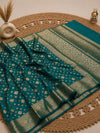 Indiehaat | Green Katan Silk Saree | Brocade Weaving