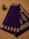 Indiehaat | Purple Mashru Katan Silk Brocade Saree
