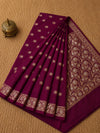 Indiehaat | Deep Purple Mashru Alfi Katan Silk Saree